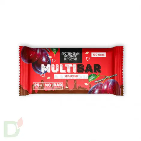 Батончик протеиновый Мультибар в глазури с черносливом 40гр в Хабаровске