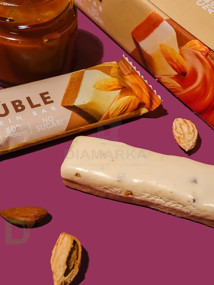 Батончик протеиновый FitnesShock Карамельный мусс с миндалем 40гр. в Хабаровске