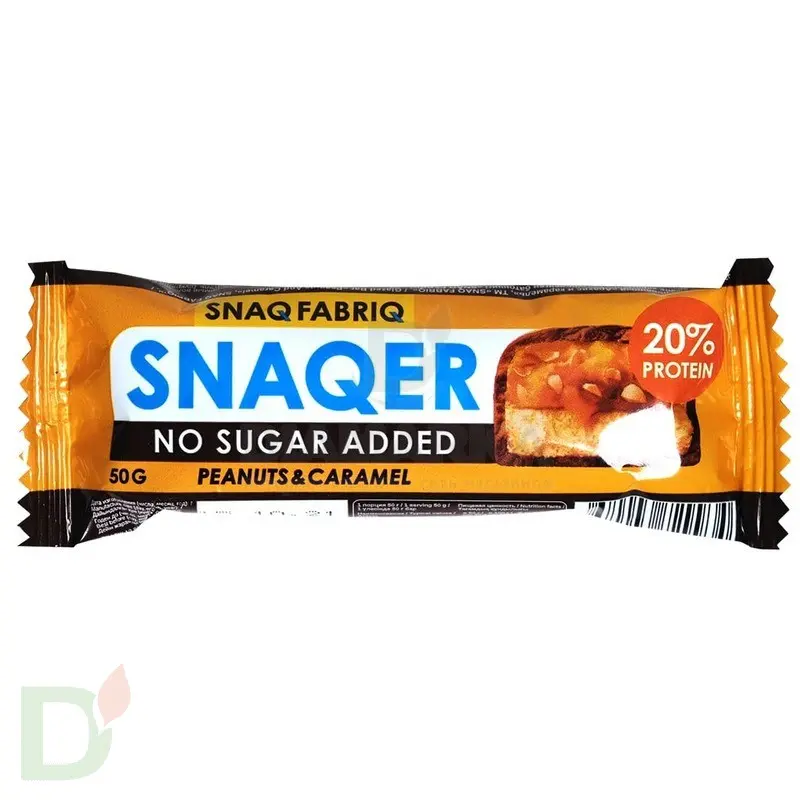 Батончик глазированный Snaq Fabriq Snaqer Арахис-Карамель, 50 гр.