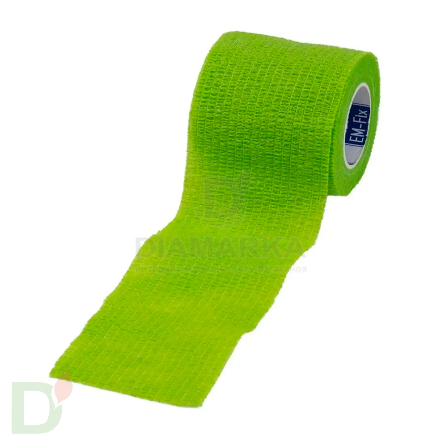 Бинт эластичный когезивный EM-fix krep Лайм, 5 см х 4,5 м в Хабаровске