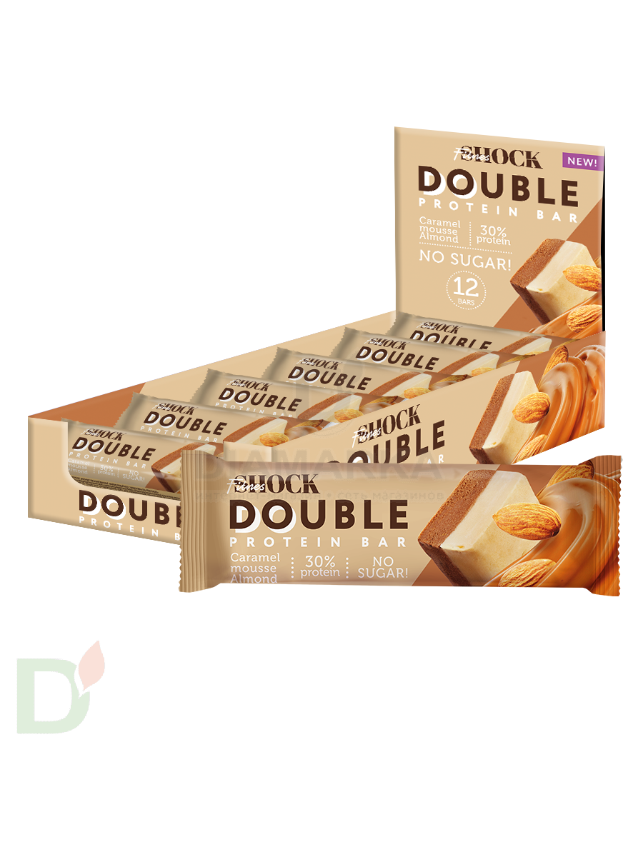 Батончик протеиновый FitnesShock Карамельный мусс с миндалем 40гр. в Хабаровске