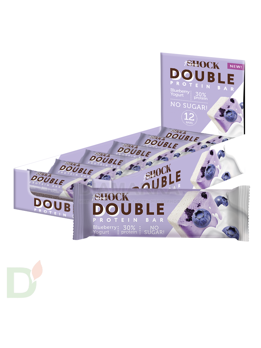 Батончик протеиновый FitnesShock Черничный йогурт 40гр. в Хабаровске