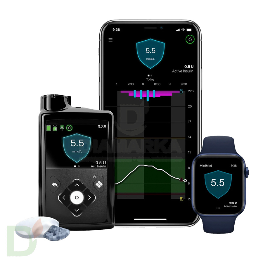 Инсулиновая помпа Medtronic MiniMed 740G с возможностью подключения смартфона, MMT-1861