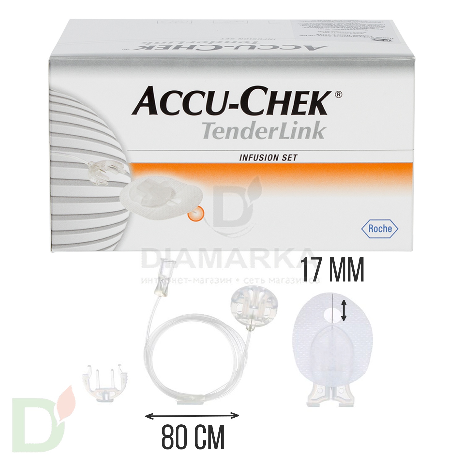 Акку-Чек ТендерЛинк 17/80, инфузионный набор, 1 шт. в Хабаровске
