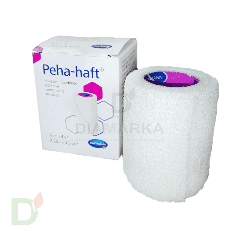 Бинт самофиксирующийся Пеха-хафт (Peha-haft), 6см х 4 м, Белый в Хабаровске