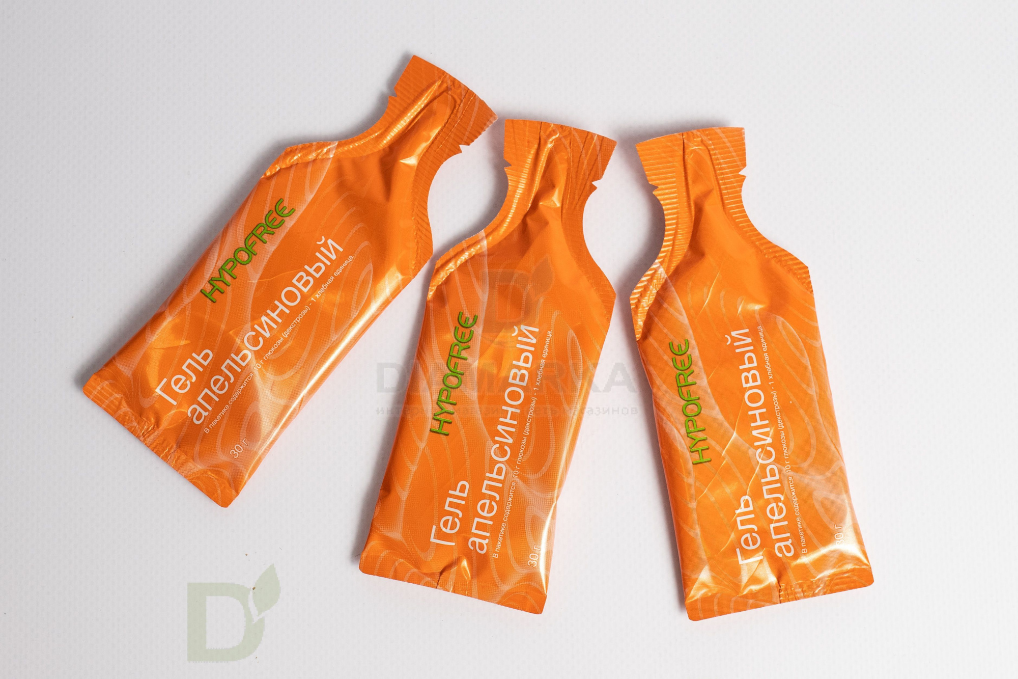 Гель HYPOFREE 1ХЕ Апельсин, мягкая упаковка, 10 саше по 30мл