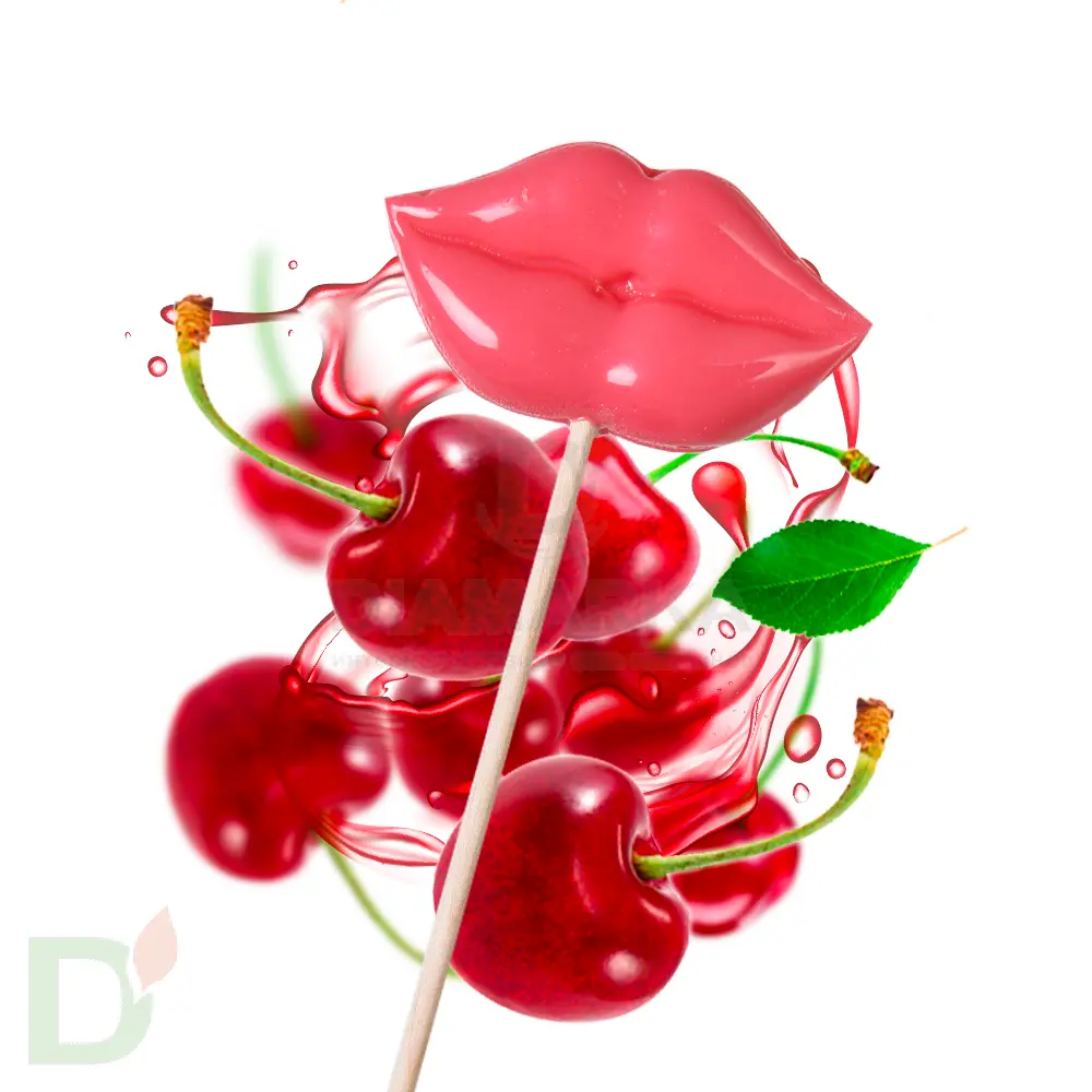 Леденец без сахара Губы вкус Вишня, 15гр.