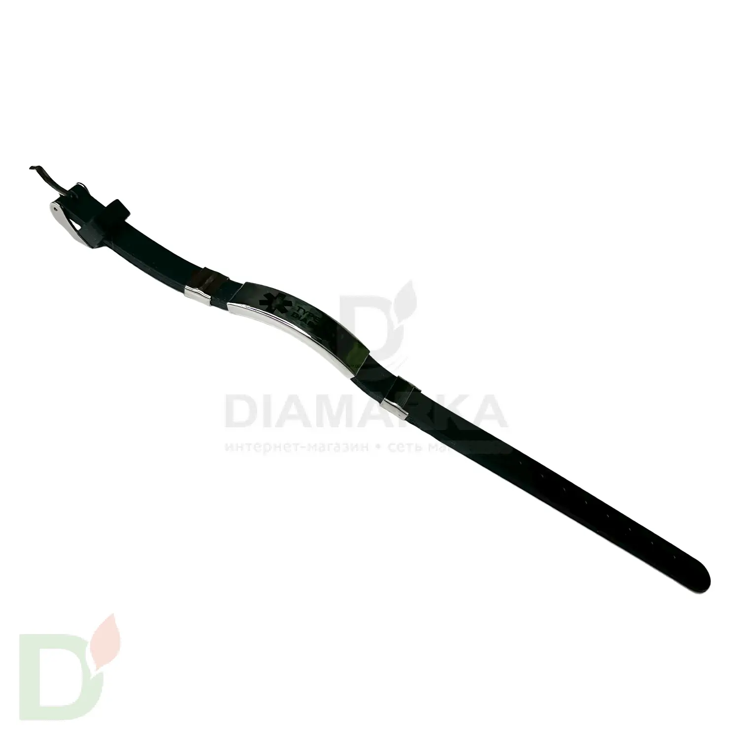 Браслет силиконовый Диабет 2 типа с застежкой (16-21см) в Хабаровске