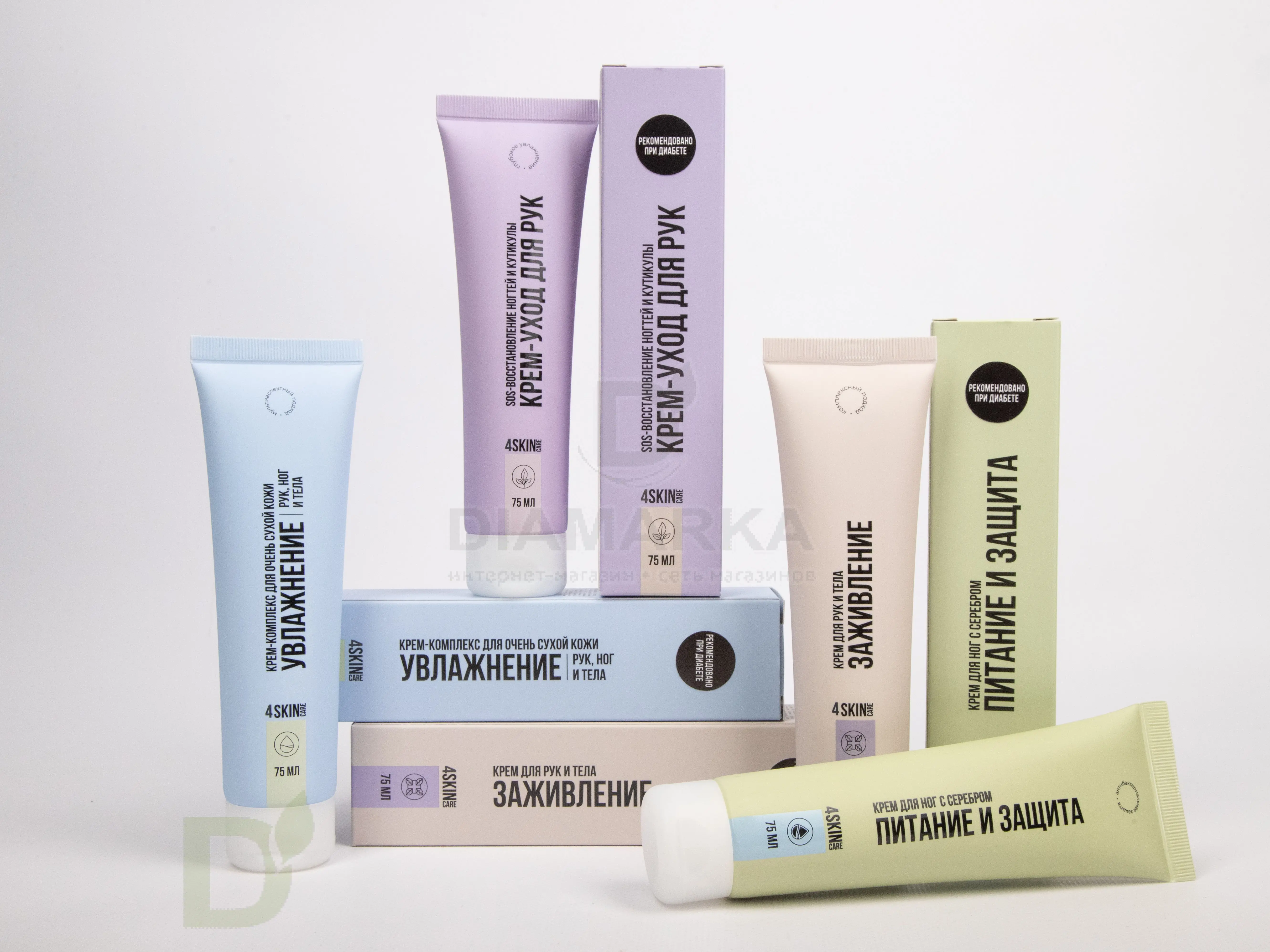 Крем 4SKINcare для рук, ног и тела Увлажнение, 75мл