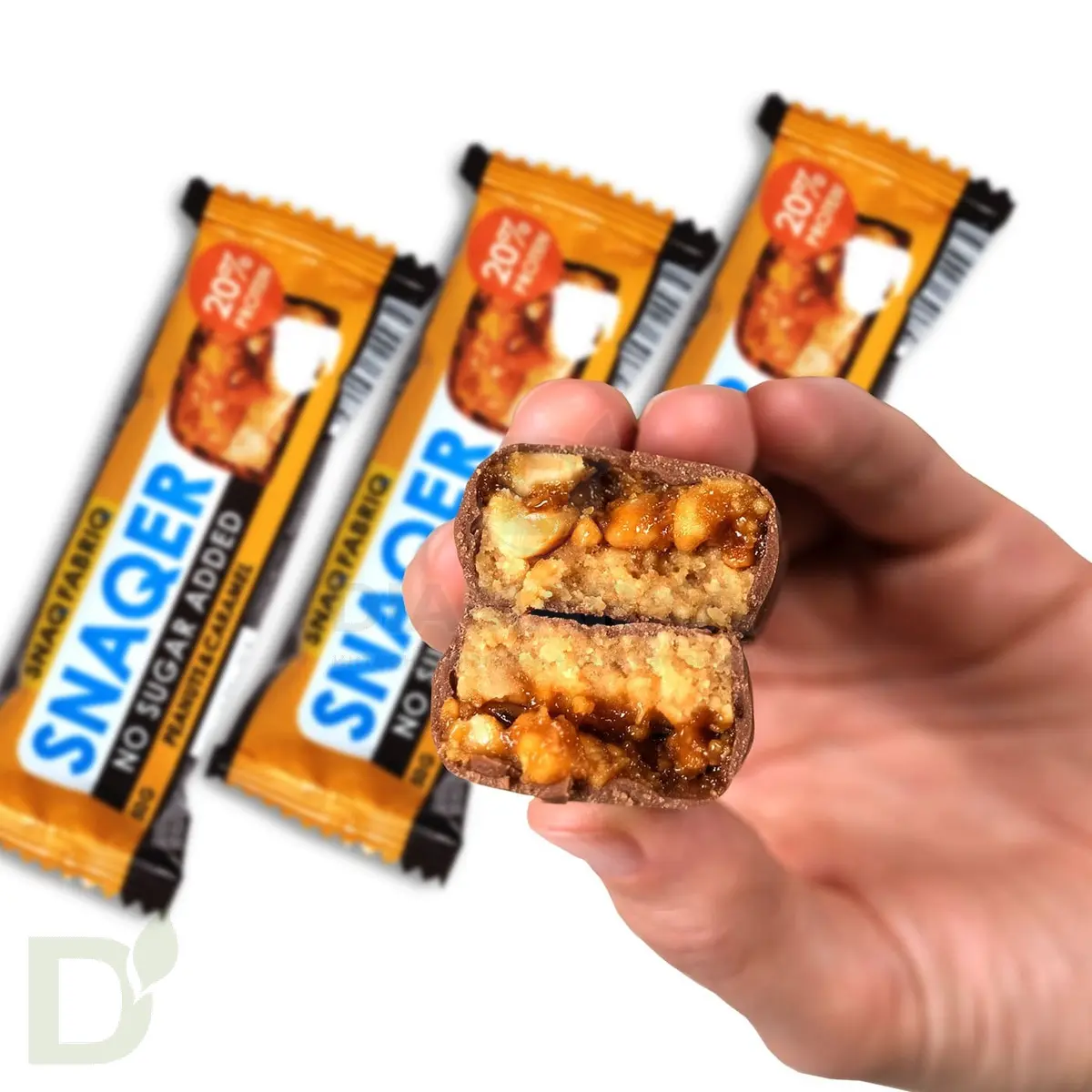 Батончик глазированный Snaq Fabriq Snaqer Арахис-Карамель, 50 гр.